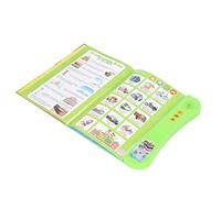Qudinip Libro Digital de Aprendizaje de Idiomas para Educación Preescolar Libro Parlante Interactivo en Inglés Tailandés con 9 Temas Materiales Duraderos e Impermeables (Verde)