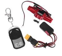 Qudinip Mando a Distancia de Cabrestante de Doble Motor, Accesorio Duradero de Cabrestante RC para Coche D90 Axial SCX10 TF2 1/10 RC, Rojo y Negro, Funcionamiento Inalámbrico