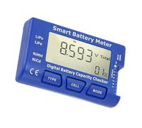 Qudinip Medidor de Batería Comprobador de Batería Digital Multifuncional 5 en 1 para Uso Doméstico, Pantalla LCD, Equilibrio de Voltaje, Pruebas Resistentes, Material ABS