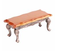 Qudinip Mesa de Centro en Miniatura para Casa de Muñecas 1:12, Diseño Exquisito, Accesorio Ideal para Decoración de Casa de Muñecas, Duradera y Ecológica, 1 Unidad (Mesa Larga Americana)