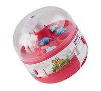 Qudinip Mini Máquina para Agarrar Muñecas para Niños, Juguete Eléctrico para Agarrar Dinosaurios con Varias Muñecas en el Interior, para Mejorar la Coordinación Mano-Ojo y la Diversión (Roja)