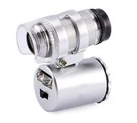 Qudinip Mini Microscopio de Mano 60X, Lupa Potente con Luz LED UV para Inspección de Joyas, Portátil y Compacto
