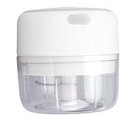 Qudinip Mini Picadora de Ajos Eléctrica Diseño Compacto Recargable por USB 100ml para Cocina Casera Fabricada en Acero Inoxidable (Blanca)