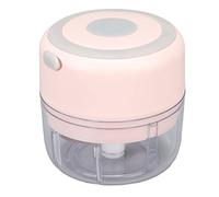 Qudinip Mini Picadora de Ajos Eléctrica Diseño Compacto Recargable por USB 100ml para Cocina Casera Fabricada en Acero Inoxidable (Rosa)
