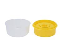 Qudinip Mini Separador de Yema de Huevo, Herramienta de Cocina Duradera y No Tóxica para Panadería Casera, Capacidad para 6 Huevos, Material PP de 5,1x5,1x2,8 Pulgadas (Amarilla)