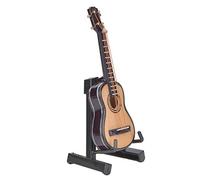 Qudinip Modelo de Guitarra Clásica en Miniatura, Exquisita Decoración de Guitarra de Madera, Salas de Música y Escritorios, Tamaño de 8 Cm (Color Madera 8cm)
