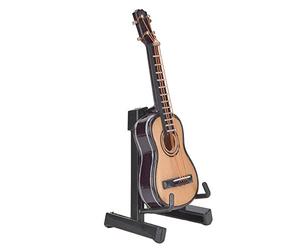 Qudinip Modelo de Guitarra Clásica en Miniatura, Exquisita Decoración de Guitarra de Madera, Salas de Música y Escritorios, Tamaño de 8 Cm (Color Madera 8cm)