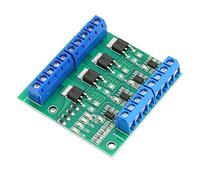 Qudinip Módulo Controlador MOS Placa Amplificadora PLC Compacta de 4 Vías para Control de Equipos de Alta Potencia, Entrada PWM de 3-20 V, Salida CC 3,7 V-27