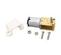 Qudinip Motor de Engranaje Helicoidal de 12 V CC, Rodamiento Fuerte, Motor de Poco Ruido para Robots, Hornos, Aleación de Zinc 1218 N20 (27RMP)