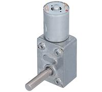 Qudinip Motor de Engranaje Helicoidal de CC Motor Autoblocante de Alta Torsión para Proyectos de Bricolaje Mini Motores Acero Inoxidable 33 Mm 1 Unidad (40 rpm)