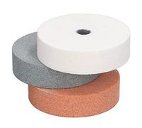 Qudinip Muela Abrasiva de 3 Uds, Rueda Pulidora de Carburo de Silicio para Madera Cerámica Metálica, con Tamaño Compacto y Peso Ligero