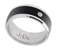 Qudinip NFC Smart Ring Elegante Dispositivo Multifunción para Compartir Información Personal y Proteger la Privacidad para Entusiastas de la Tecnología (Talla 11)