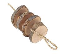 Qudinip Palitos de Madera de Manzano para Animales Pequeños, Juguetes Naturales para Masticar para Rechinar los Dientes de Conejos y Hámsteres, Peso de 75 a 102 G, Comestibles y No Tóxicos (Cuerda