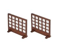 Qudinip Pantalla de Madera para Casa de Muñecas, Muebles en Miniatura Encantadores para Decoración de Sala de Estar y Dormitorio, Medida 1/12, 11,5x9x3,3 Cm