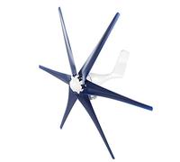 Qudinip Pequeño Generador Eólico 300W Kit de Turbinas Eólicas Eficientes para Barco y Cabina 6 Aspas Fibra de Nylon (24V)