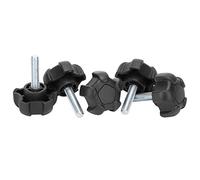 Qudinip Perilla de de Plástico Ergonómico con Tornillo de Mariposa M6, Cabeza de Estrella de Cinco Puntas para Muebles e Instrumentos, 25MM, 5 uds.