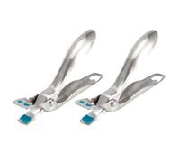 Qudinip Pinzas de Clip Antiescaldaduras de Acero Inoxidable para un Agarre Seguro de Platos y Tazones Calientes en la Cocina, 2 uds.
