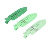 Qudinip Pinzas para el Cabello con Forma de Pato, Accesorios de Peinado sin Arrugas con Forma de Hoja Elegante para Maquillaje de Uso Diario, 30 Unidades, Color Verde