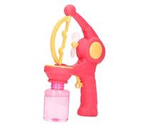 Qudinip Pistola de Burbujas Automática con Efectos Visuales Coloridos, Diversión para Niños, Máquina de Burbujas de Plástico para Actividades Al Aire Libre (Rosa)