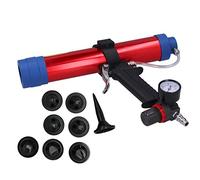 Qudinip Pistola de Pegamento de Vidrio Neumática, Aplicador de Calafateo Ajustable y Ligero para Decoración Arquitectónica, Aleación de Aluminio de 300 Mm y 11,8 Pulgadas, Color Rojo (Estilo