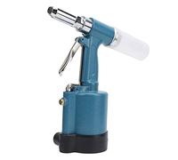 Qudinip Pistola Remachadora de Aire, Estructura Hidráulica Remachadora Neumática de 3 Mordazas Grado Industrial Profesional con Carcasa de Aluminio de Aviación, para Remaches de A (Estilo de la UE)