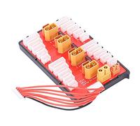 Qudinip Placa de Carga Paralela XT60+XT30 para 4 Paquetes de Baterías Lipo 2S-6S con Materiales Duraderos para Modelos RC