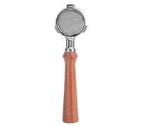 Qudinip Portafiltro sin Fondo de Acero Inoxidable de 51 Mm con de Madera para una Mejor Extracción de café en Casa (F Jacoranda)