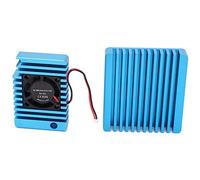 Qudinip Radiador Disipador de Calor de Aleación de Aluminio con Mini Ventilador de Refrigeración para una Disipación de Calor Eficaz y una Vida útil Más Larga del Equipo para NanoPi R2S, 106 G