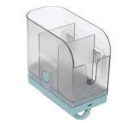 Qudinip Rejilla para Palillos Multifuncional con Bandeja de Goteo Desmontable para Cocina Ahorro de Espacio ABS Verde 1 Unidad