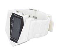 Qudinip Reloj Electrónico Deportivo con Luces LED de Colores, Indicador de Fecha y Función de Alarma para Niños, Estilo Avión, Diseño Resistente Al Agua (Blanca)