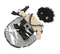 Qudinip Ropa Divertida para Perros para Mascotas con Estilo, Material de Poliéster Cómodo y Suave para Halloween y Fiestas, Diseño Que Llama la Atención, Incluye Gorros (S)