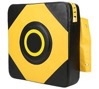 Qudinip Saco de Boxeo de Pared de PU, Objetivo de Enfoque para Entrenamiento Sanda Taekwondo, Cuero PU Duradero a Prueba de Explosiones, Diseño Ergonómico, 15,4x15,4" (Negro Amarillo)