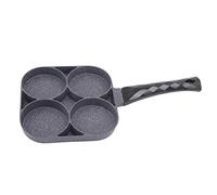 Qudinip Sartén de 4 Orificios Diseño Duradero Antiadherente para Cocinar Tortillas y Hamburguesas Accesorio de Cocina 19 Cm (para gasolina Configuración estándar)