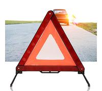 Qudinip Señal Triangular de Advertencia de Emergencia para Coche, Señal Triangular Plegable Reflectante para Seguridad en Caso de Avería, Material ABS, Visibilidad Brillante, 1 Unidad