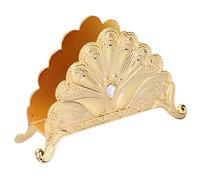 Qudinip Servilletero de Aleación de Zinc, Elegante Dispensador de Pañuelos de Mesa para Cocina y Fiestas Al Aire Libre, 5,1 X 1,5 X 3, Pulgadas (Oro)