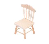 Qudinip Silla de Casa de Muñecas 1:12, Muebles Retro en Miniatura, Decoración de Casa de Muñecas, Ideal para Que Jueguen los Niños, Hecha de Abedul - 1 Unidad (Silla de Madera para