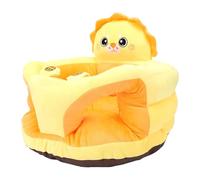 Qudinip Silla para Aprender a Sentarse para bebé, Bonito Asiento Suave de Felpa para bebé con Respaldo, Ideal para Uso Doméstico, 1 Unidad (León)