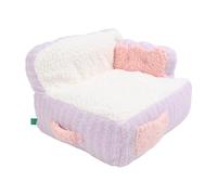 Qudinip Sofá Cama Esponjoso para Gatos, Funda Extraíble Suave y Acogedora, sofá para Dormir para Mascotas, Decoración del Hogar, Material Duradero (Púrpura)