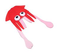 Qudinip Sombrero de Calamar, Diseño Divertido, Sombrero de Pulpo, Tela Suave y Loca para Festivales, Fiestas, Eventos de Cosplay, Adultos y Niños, 30x80cm (Roja)