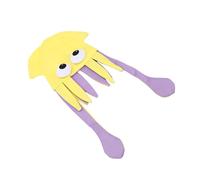 Qudinip Sombrero de Calamar, Diseño Divertido, Sombrero de Pulpo, Tela Suave y Loca para Festivales, Fiestas, Eventos de Cosplay, Adultos y Niños, 30x80cm (Amarilla)