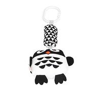 Qudinip Sonajero Colgante de Peluche Blanco y Negro para Cochecito o Cuna de Recién Nacido, Bonito Sonajero en Forma de Búho (Búho)