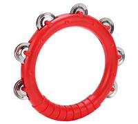 Qudinip Sonajeros de Campana de Mano de una Sola para Niños, Colorido Instrumento Musical de Educación Temprana Hecho de Plástico y Metal, Mejora la Interacción Entre e Hijos, 1 Unidad (Roja)