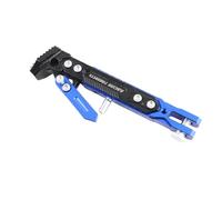 Qudinip Soporte de Motocicleta, Soporte de Pie de Estacionamiento Lateral Antideslizante Ajustable con Parte Inferior Roscada para Scooter Bicicleta Eléctrica (Azul)