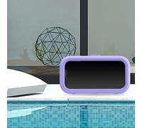 Qudinip Soporte para Teléfono de Ducha, Funda Impermeable Giratoria de 360° para Uso en Baño y Cocina, Instalación de Plástico Que No Deja Marcas (Púrpura)