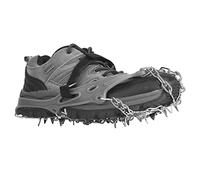 Qudinip Tacos de Hielo Antideslizantes Universales con Fuerte Tracción para Senderismo y Escalada - Crampones de 19 Dientes Talla 35-45 - Silicona TPR Duradera y Acero Inoxidable - 2 Unidades en