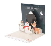 Qudinip Tarjeta de Felicitación Juego de Tarjetas Navideñas Tridimensionales con sobre Decorativo para Celebraciones Navideñas, Elaboradas con Papel de Calidad (D)