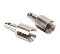 Qudinip Taza de Acero Premium RC Diff Drive para Mejorar el Control de Fricción y la Potencia de Conducción para Losi Baja Rey 1/10 RC Car 2 Piezas (Plata)