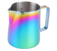 Qudinip Taza de café con Leche de 350 Ml con Diseño Colorido para Espumar Leche con Precisión y Arte con - Acero Inoxidable 304 - Perfecta para el Hogar o la Cafetería