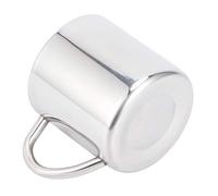 Qudinip Taza de Doble Pared de Acero Inoxidable 304 con Diseño Antiescaldado para Bebidas para el Hogar y la Oficina, 130ml, Color Plateado