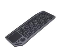Qudinip Teclado Táctil Inalámbrico, Conexión Multidispositivo 2.4G Modo Dual con Panel Táctil Retroiluminado de 7 Colores Tecla de Acceso Rápido Multimedia, para Computadora Portátil,